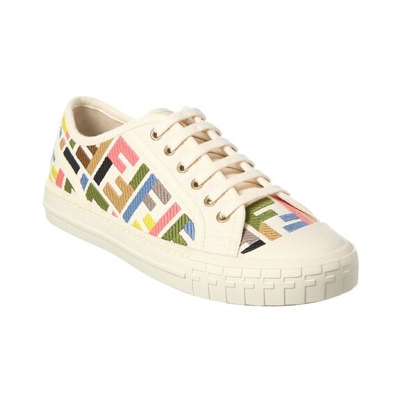Fendi Domino Ff Canvas Sneaker, White - Picture 1 of 5